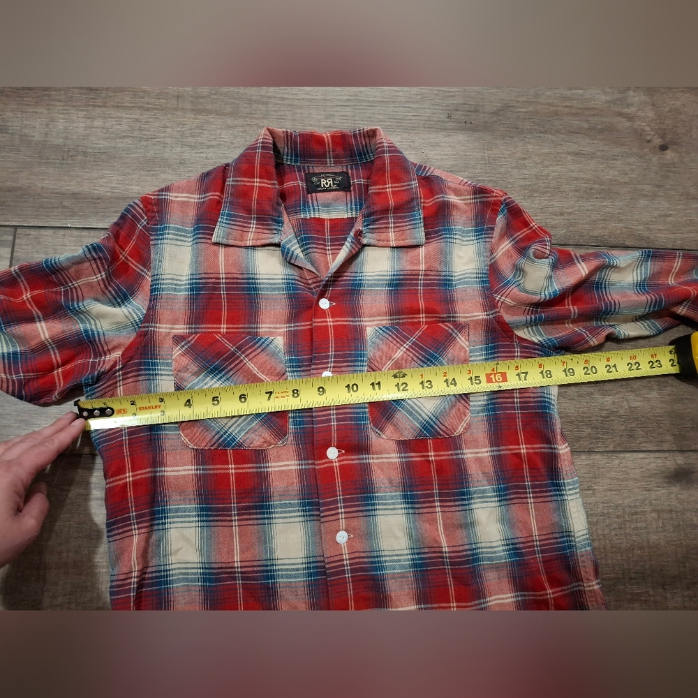 Ralph Lauren  RRL RUBY CHECK-PRINT SHIRT IN ROT - Picture 10 of 12